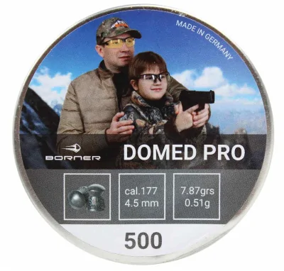 Puli pnevmaticheskie Borner Domed Pro 4,5mm 0,51g (500 sht)